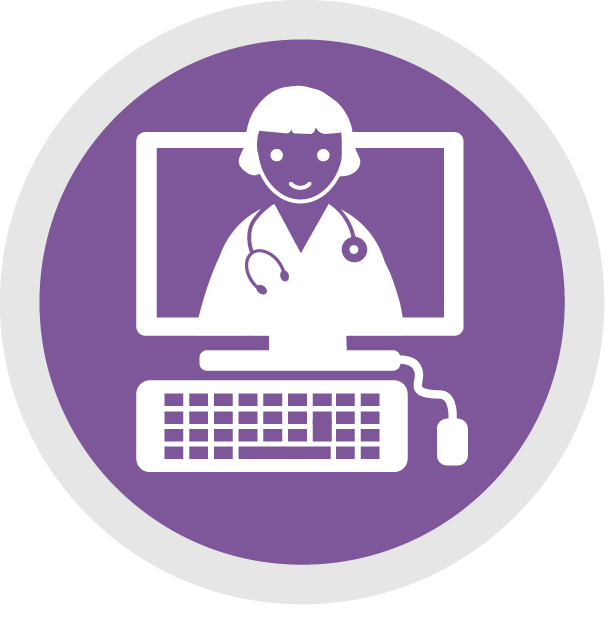 illustration of doctor on computer screen